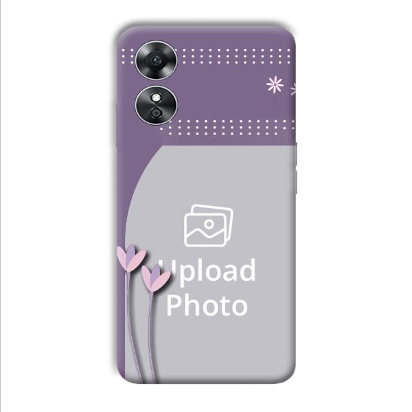 Lilac Pattern Customized Printed Back Cover for Oppo A17