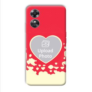 Heart Customized Printed Back Cover for Oppo A17