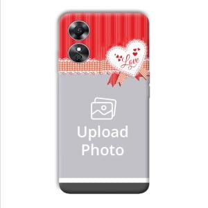 Valentine Customized Printed Back Cover for Oppo A17