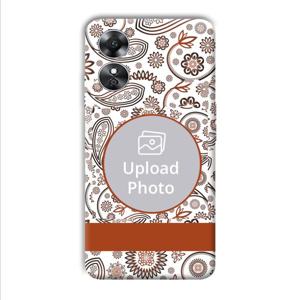 Henna Art Customized Printed Back Cover for Oppo A17