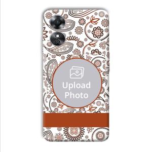 Henna Art Customized Printed Back Cover for Oppo A17