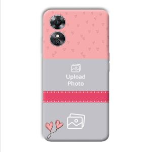 Pinkish Design Customized Printed Back Cover for Oppo A17