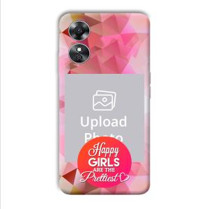 Happy Girls Customized Printed Back Cover for Oppo A17
