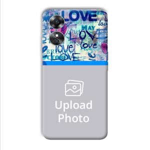 Love   Customized Printed Back Cover for Oppo A17