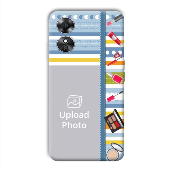 Makeup Theme Customized Printed Back Cover for Oppo A17
