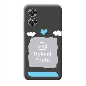 Love & Clouds Customized Printed Back Cover for Oppo A17