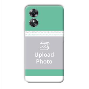 Sea Green Customized Printed Back Cover for Oppo A17