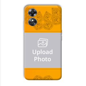 Mehendi Design Customized Printed Back Cover for Oppo A17