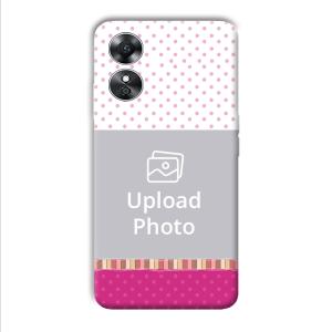 Baby Pink Design Customized Printed Back Cover for Oppo A17