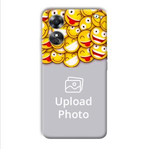 Emojis Customized Printed Back Cover for Oppo A17