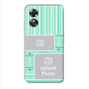 Mom Dad Customized Printed Back Cover for Oppo A17