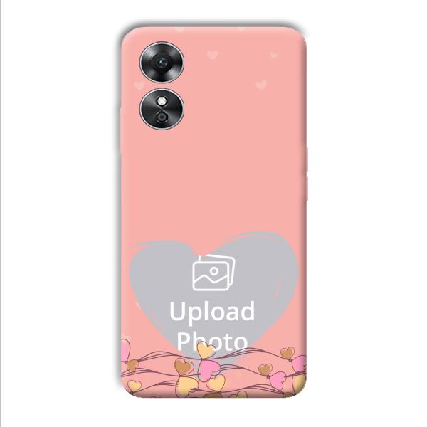 Small Hearts Customized Printed Back Cover for Oppo A17