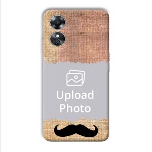 Moustache Customized Printed Back Cover for Oppo A17