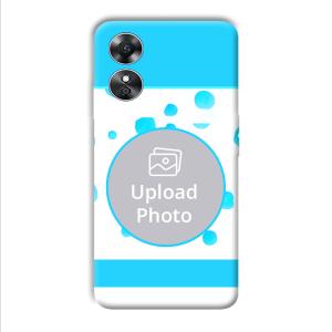 Bluish Customized Printed Back Cover for Oppo A17