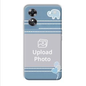 Elephant Customized Printed Back Cover for Oppo A17