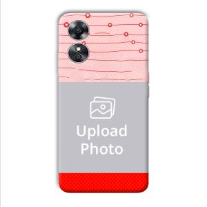 Hearts Customized Printed Back Cover for Oppo A17
