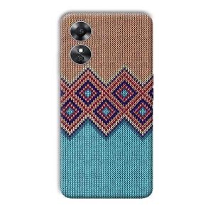 Fabric Design Phone Customized Printed Back Cover for Oppo A17
