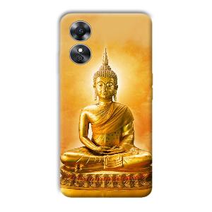 Golden Buddha Phone Customized Printed Back Cover for Oppo A17