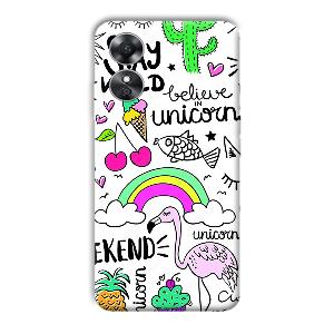 Stay Wild Phone Customized Printed Back Cover for Oppo A17
