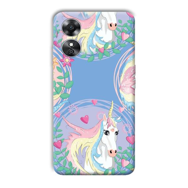Unicorn Phone Customized Printed Back Cover for Oppo A17
