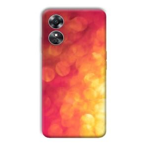 Red Orange Phone Customized Printed Back Cover for Oppo A17