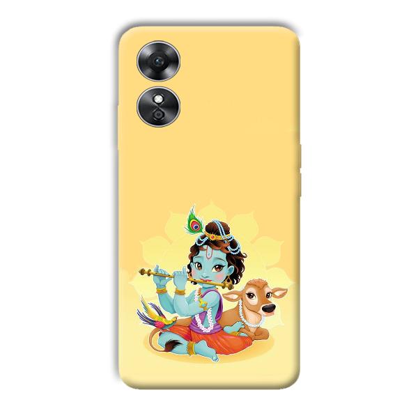 Baby Krishna Phone Customized Printed Back Cover for Oppo A17