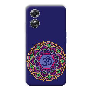 Blue Om Design Phone Customized Printed Back Cover for Oppo A17