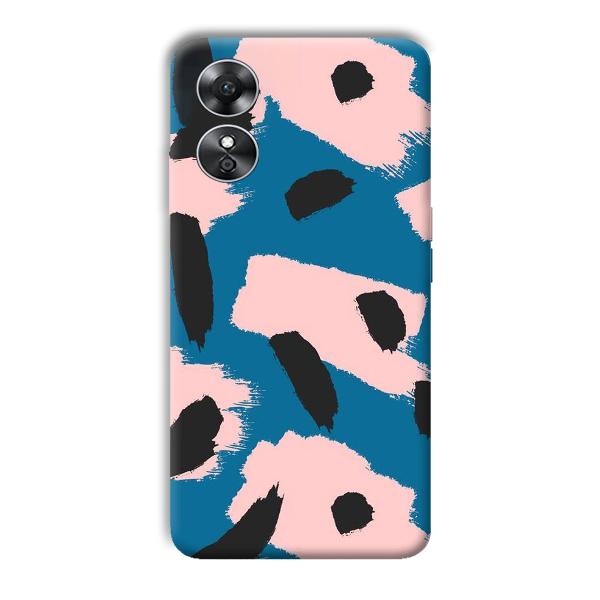 Black Dots Pattern Phone Customized Printed Back Cover for Oppo A17