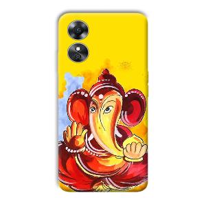 Ganesha Ji Phone Customized Printed Back Cover for Oppo A17