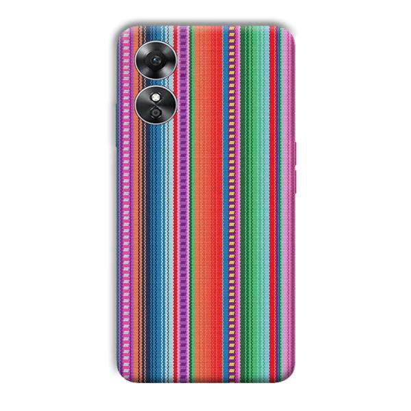 Fabric Pattern Phone Customized Printed Back Cover for Oppo A17