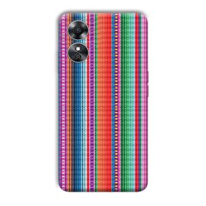 Fabric Pattern Phone Customized Printed Back Cover for Oppo A17