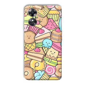 Love Desserts Phone Customized Printed Back Cover for Oppo A17