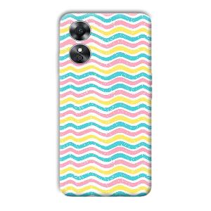 Wavy Designs Phone Customized Printed Back Cover for Oppo A17