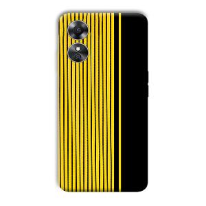 Yellow Black Design Phone Customized Printed Back Cover for Oppo A17
