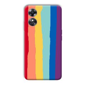 Vertical Paint Phone Customized Printed Back Cover for Oppo A17