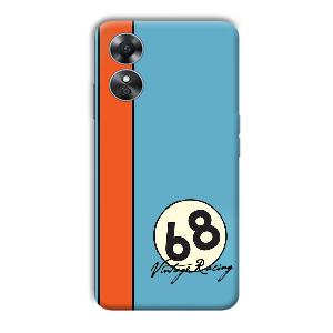 Vintage Racing Phone Customized Printed Back Cover for Oppo A17