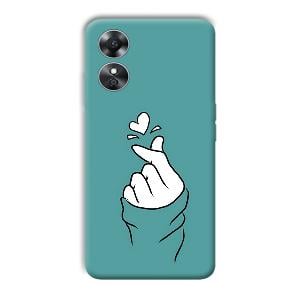 Korean Love Design Phone Customized Printed Back Cover for Oppo A17