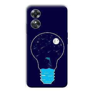 Night Bulb Phone Customized Printed Back Cover for Oppo A17