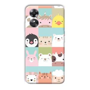 Kittens Phone Customized Printed Back Cover for Oppo A17
