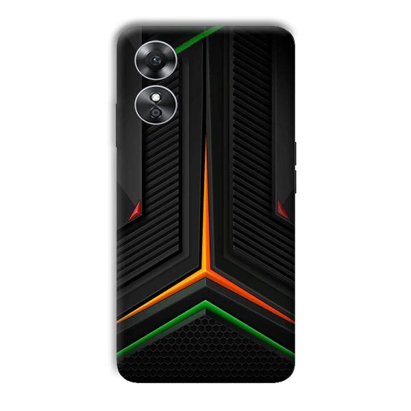 Black Design Phone Customized Printed Back Cover for Oppo A17