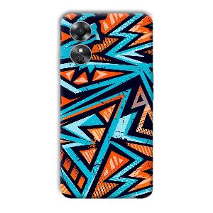 Zig Zag Pattern Phone Customized Printed Back Cover for Oppo A17