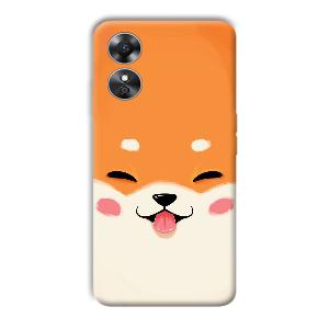 Smiley Cat Phone Customized Printed Back Cover for Oppo A17