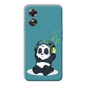 Panda  Phone Customized Printed Back Cover for Oppo A17