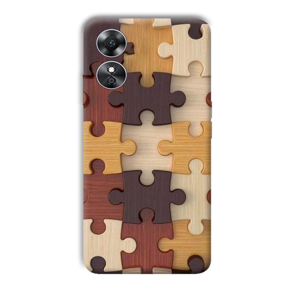Puzzle Phone Customized Printed Back Cover for Oppo A17