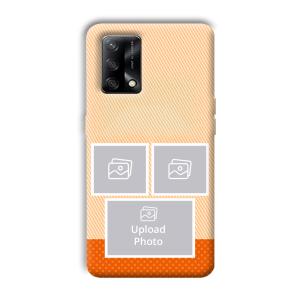 Orange Background Customized Printed Back Cover for Oppo F19