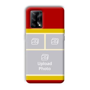 Red Yellow Collage Customized Printed Back Cover for Oppo F19