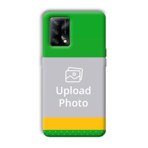 Green Yellow Customized Printed Back Cover for Oppo F19