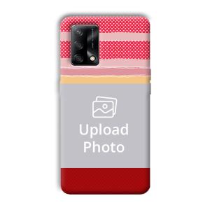 Red Pink Design Customized Printed Back Cover for Oppo F19