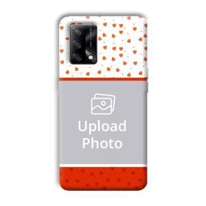 Orange Hearts Customized Printed Back Cover for Oppo F19