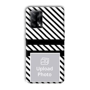 White Black Customized Printed Back Cover for Oppo F19